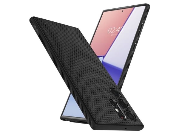 Spigen Liquid Air -suojakotelo Samsung Galaxy S22 Ultra -mallille – mattamusta