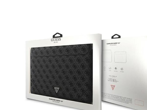 Guess 4G Uptown trekant-logo etui til 16" laptop - svart