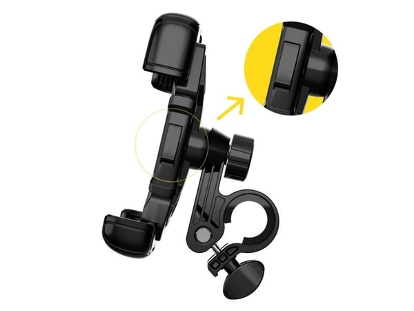 Wozinsky kraftig mobilhållare till styre, cykel/motorcykel/sparkcykel svart (WBHBK6)