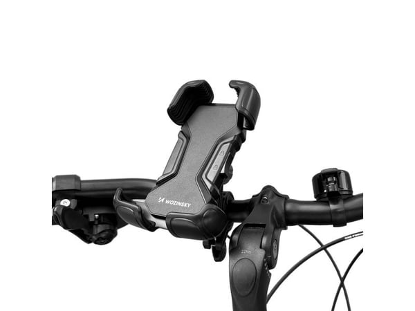 Wozinsky kraftig mobilhållare till styre, cykel/motorcykel/sparkcykel svart (WBHBK6)