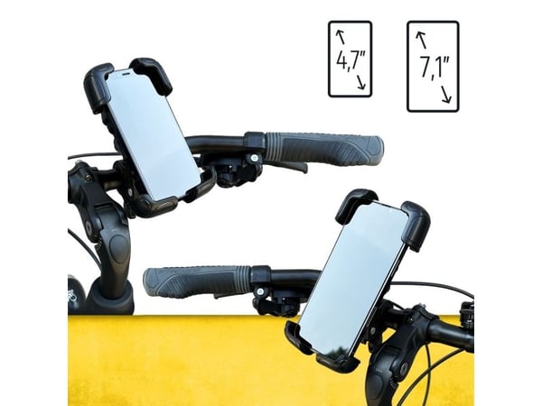 Wozinsky kraftig mobilhållare till styre, cykel/motorcykel/sparkcykel svart (WBHBK6)