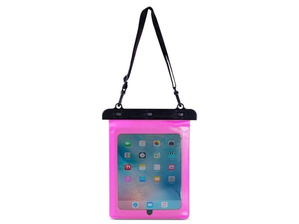 Vattentätt PVC-skydd till surfplatta - rosa