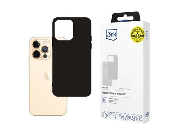 3MK Matt Case, Rund (shell case), Apple, iPhone 13 Pro Max, 15,5 cm (6.1"), Svart