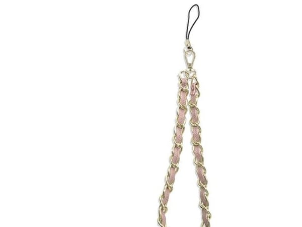 Guess GUSTSAS4P phone strap rosa/pink - kjede i metall - 4G sjarm
