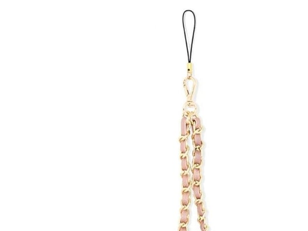 Guess GUSTSAS4P phone strap rosa/pink - kjede i metall - 4G sjarm