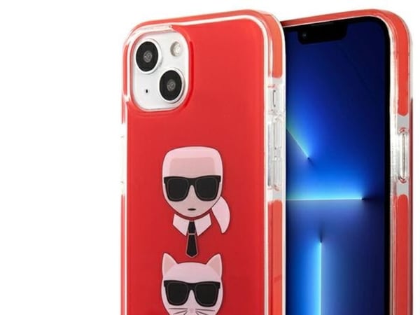 Karl Lagerfeld Karl&Choupette Head etui til iPhone 13 mini - rød