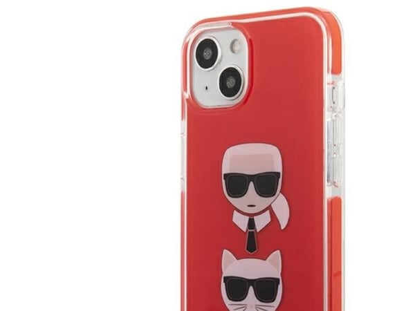 Karl Lagerfeld Karl&Choupette Head etui til iPhone 13 mini - rød