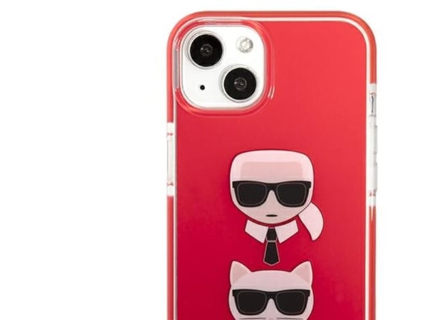 Karl Lagerfeld Karl&Choupette Head etui til iPhone 13 mini - rød