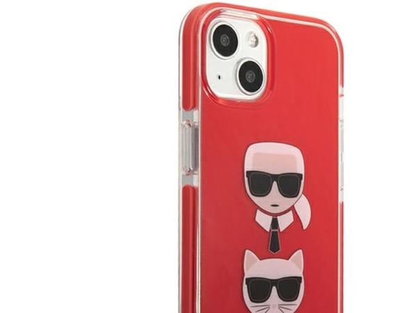 Karl Lagerfeld Karl&Choupette Head etui til iPhone 13 mini - rød