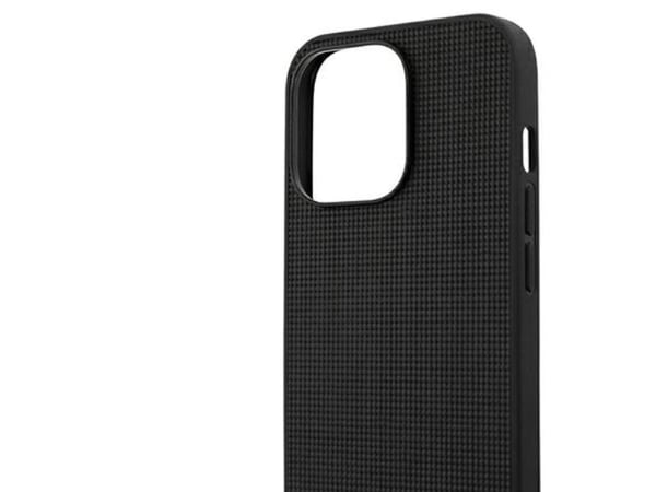Mercedes MEHCP13LMBLBK iPhone 13 Pro / 13 6,1" czarny/black hardcase Leather Meshed Metal Logo