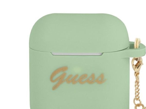 Guess GUA2LSCHSN AirPods-skal grön/grön silikoncharm hjärta - Heart Collection