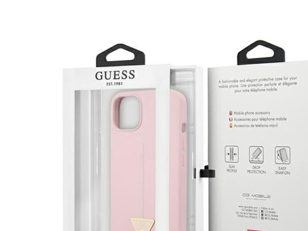 Guess GUHCP13SSLTGU iPhone 13 mini 5,4" lila/lila hårdcase silikon triangel