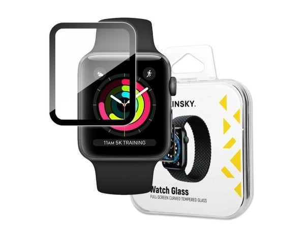 Wozinsky Wozinsky Watch Glass hybridglass til Apple Watch 3 38 mm / Watch 2 38 mm / Watch 1 38 mm, sort