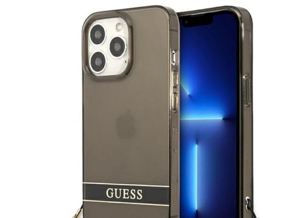 Guess GUHCP13LHTSGSK hårdskal svart/svart genomskinligt för iPhone 13 Pro / 13 6,1"