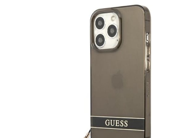 Guess GUHCP13LHTSGSK hårdskal svart/svart genomskinligt för iPhone 13 Pro / 13 6,1"