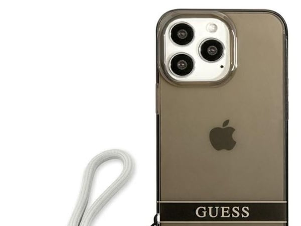 Guess GUHCP13LHTSGSK hårdskal svart/svart genomskinligt för iPhone 13 Pro / 13 6,1"