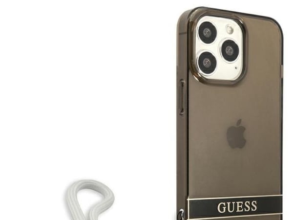 Guess GUHCP13LHTSGSK hårdskal svart/svart genomskinligt för iPhone 13 Pro / 13 6,1"