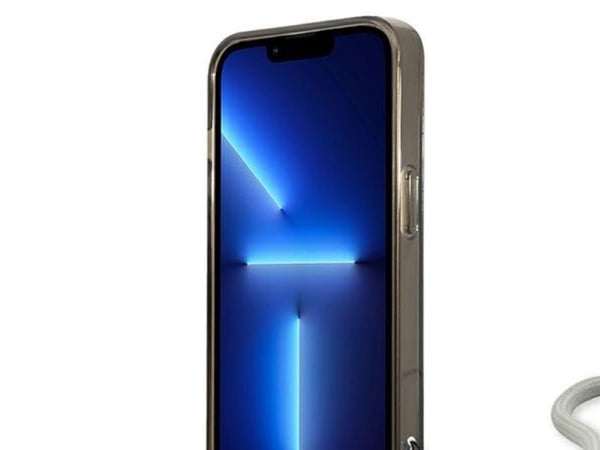 Guess GUHCP13SHTSGSK iPhone 13 mini 5.4" hårddbrutet genomskinlig svart