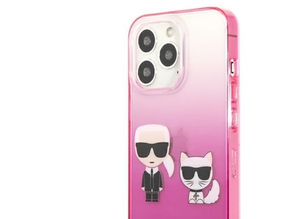 Karl Lagerfeld KLHCP13LTGKCP iPhone 13 Pro / 13 6.1" fodral rosa/pink Gradient Ikonik Karl &amp; Choupette