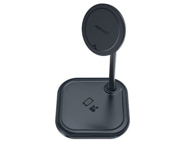 Acefast 15W Qi trådlader til iPhone (med MagSafe) og AirPods stativholder - magnetisk holder, grå (E6 gray)
