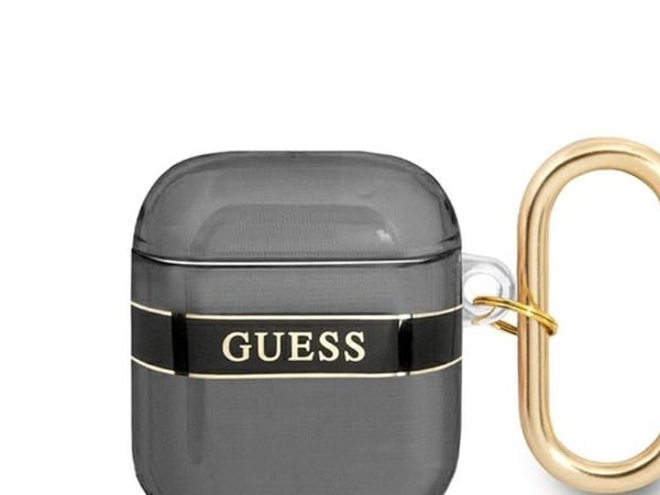 Guess GUA2HHTSK AirPods-skydd - svart/svart Strap Collection