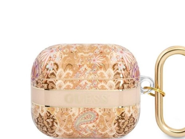 Guess GUA3HHFLD AirPods 3-skal guld/guld Paisley Strap Collection
