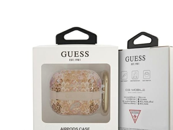 Guess GUA3HHFLD AirPods 3-skal guld/guld Paisley Strap Collection