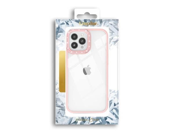Kingxbar Sparkle Series-deksel til iPhone 13 Pro Max med krystall bakside - pink