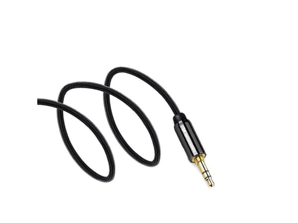 Wozinsky AUX-kabel vinklet (hann-hann) mini jack-kabel 2 m - svart