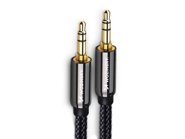 Wozinsky universaali mini jack 2x AUX kaapeli 2 m musta