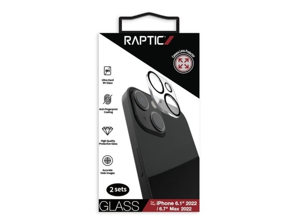 Raptic RAPTIC X-DORIA CAMERA PROTECTOR GLASS 2X HERDET GLASS IPHONE 14 FOR KAMERA LENS