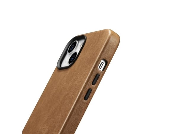 iCarer Oil Wax Premium Leather Case iPhone 14 Plus magnetisk lærdeksel med MagSafe brun (WMI14220703-TN)