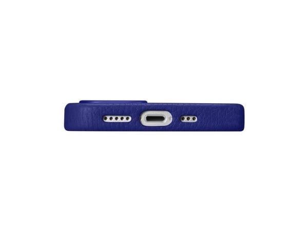 iCarer Litchi Premium lærveske iPhone 14 magnetisk lærveske med MagSafe mørkeblå (WMI14220709-DB)