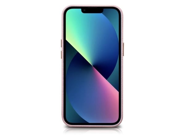 iCarer Litchi premium lær-etui til iPhone 14 Plus - magnetisk lær-etui med MagSafe - rosa (WMI14220711-PK)