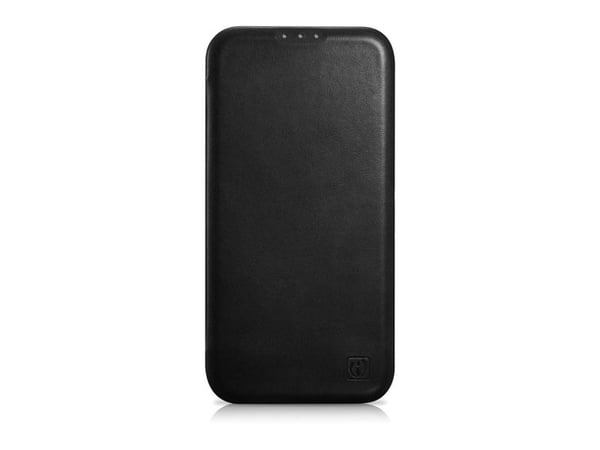 iCarer CE Oil Wax Premium Leather Folio Case iPhone 14 Plus Leather Flip Case Magnetic MagSafe Black (AKI14220707-BK)