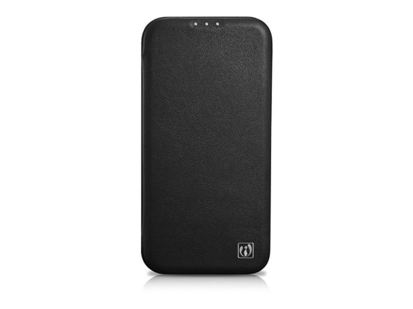 iCarer CE premium lær folioetui til iPhone 14 Plus (magnetisk, MagSafe) sort (WMI14220715-BK)