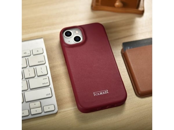 iCarer CE skinndeksel til iPhone 14 Plus MagSafe, rød (WMI14220715-RD)