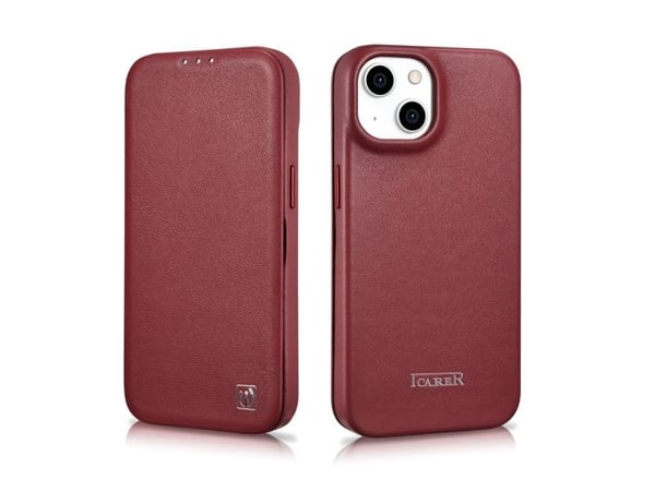 iCarer CE skinndeksel til iPhone 14 Plus MagSafe, rød (WMI14220715-RD)