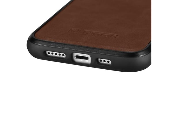 iCarer Leather Oil Wax ekte lærdeksel til iPhone 14 Plus (MagSafe-kompatibelt) - Brun (WMI14220719-BN)