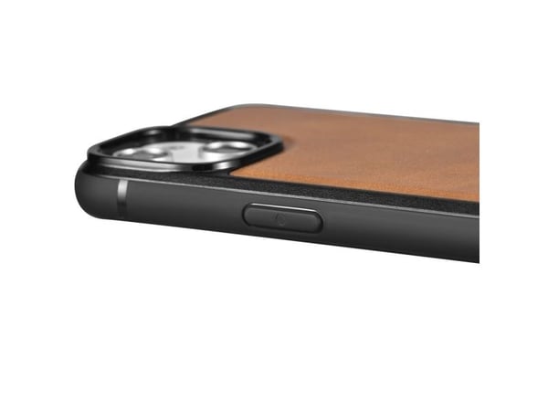 iCarer Leather Oil Wax-deksel dekket med naturlig skinn for iPhone 14 Plus brun (WMI14220719-TN)