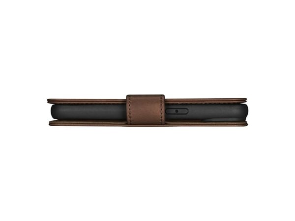 iCarer Oil Wax Lommebokveske 2-i-1 iPhone 14 Plus-deksel Lær Flip Cover Anti-RFID Brun (WMI14220723-BN)