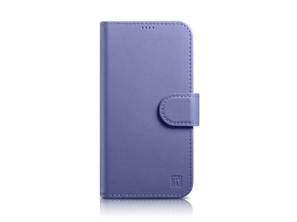 iCarer Wallet Case 2-i-1 deksel iPhone 14 Pro Max i lær flip-deksel anti-RFID lys lilla (WMI14220728-LP)