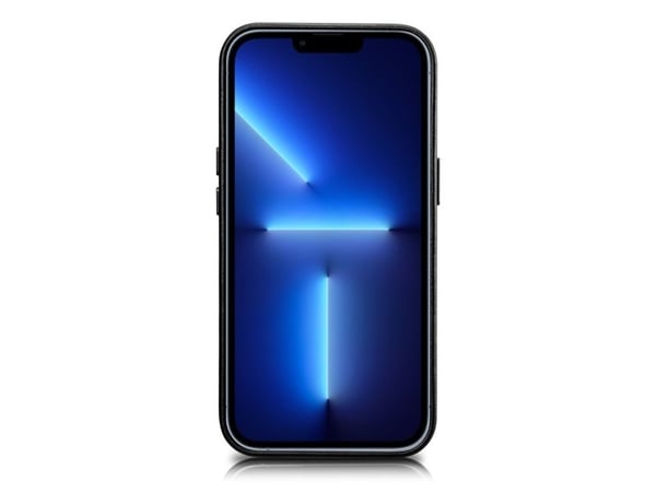 iCarer etui i ekte lær til iPhone 14 Plus ekte lær etui svart (kompatibelt med MagSafe)