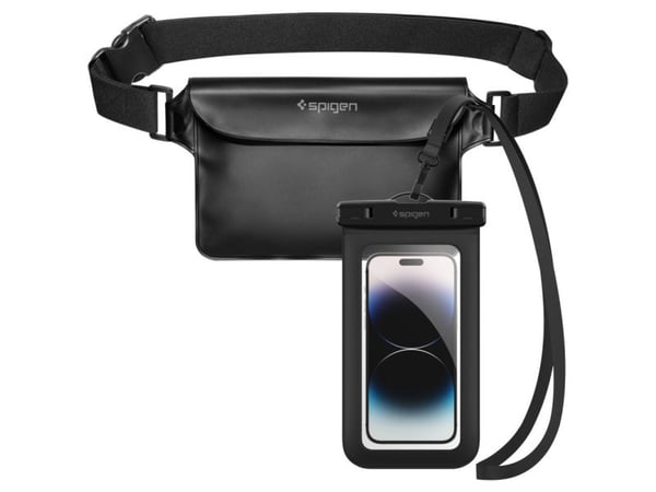 Spigen Case + vanntett veske Spigen A621 Universal Waterproof Case & Waist Bag Black