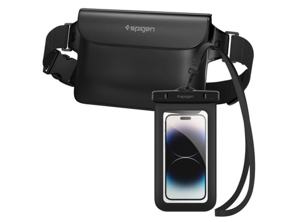 Spigen Case + vanntett veske Spigen A621 Universal Waterproof Case & Waist Bag Black