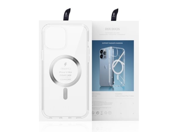 Dux Ducis magnetisk deksel for iPhone 14 Plus kompatibelt med MagSafe - gjennomsiktig