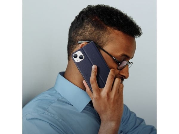 Dux Ducis Skin X2-etui til iPhone 14 Plus med magnetisk klaff - blå