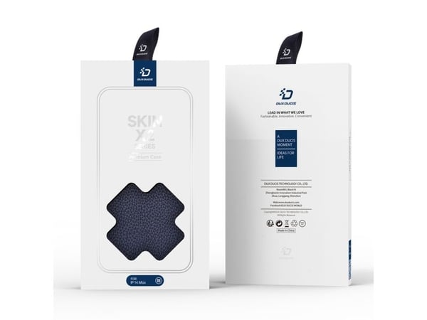 Dux Ducis Skin X2-etui til iPhone 14 Plus med magnetisk klaff - blå