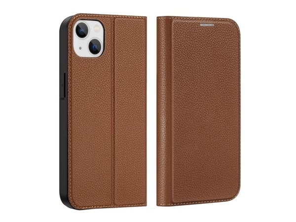 Dux Ducis Dux Ducis Skin X2-deksel til iPhone 14 Plus-deksel med magnetisk klaff brun