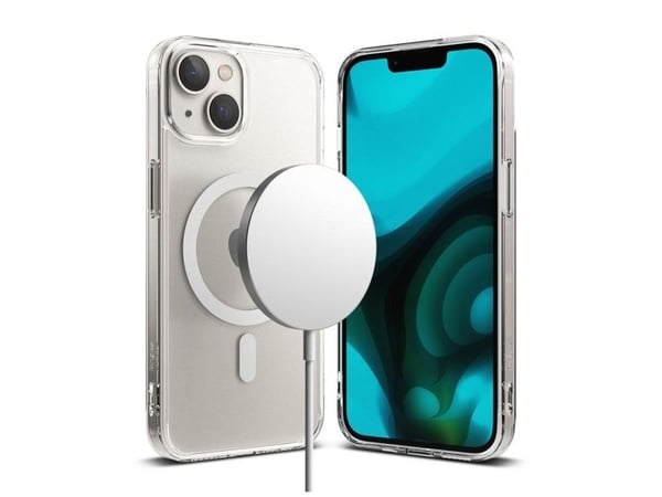 Ringke Fusion Magnetic Magnetic Hard Case med Gelramme for iPhone 14 Plus Translucent (MagSafe-kompatibel)
